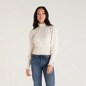 NWT Z Supply Clementine Long Sleeve Top in Sandstone. Size XS